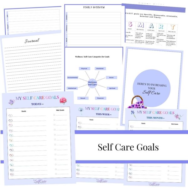 Self Care Goals Planner