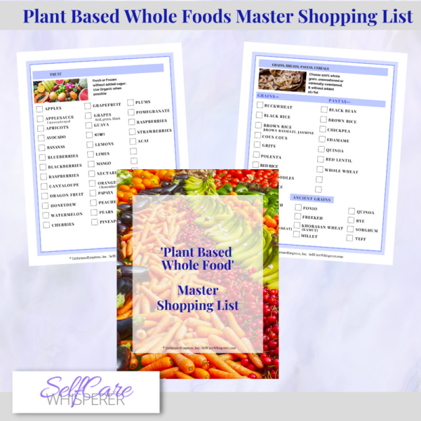 Plant Based Whole Foods Shopping Planner