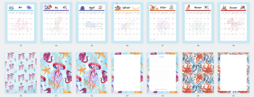 Octopus Fans Calendar