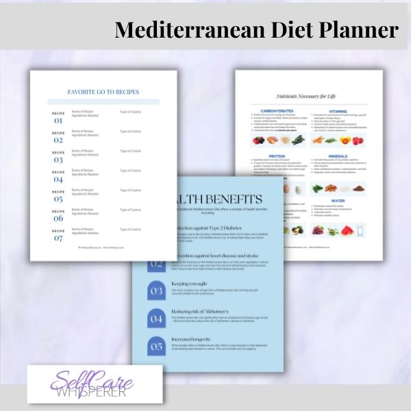 Planner for Mediterranean Diet