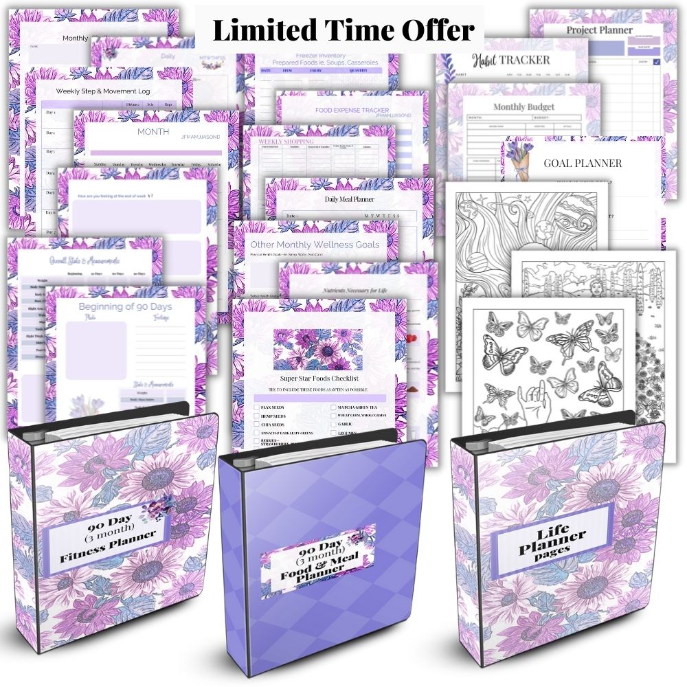 Limited Offer for Health, Fitness, Life Planner pages
